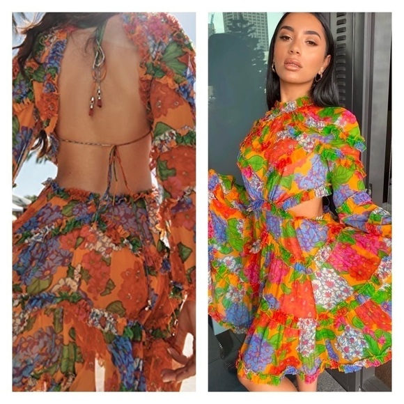 Zimmermann Riders Frill Mini Dress - Picture 1 of 13